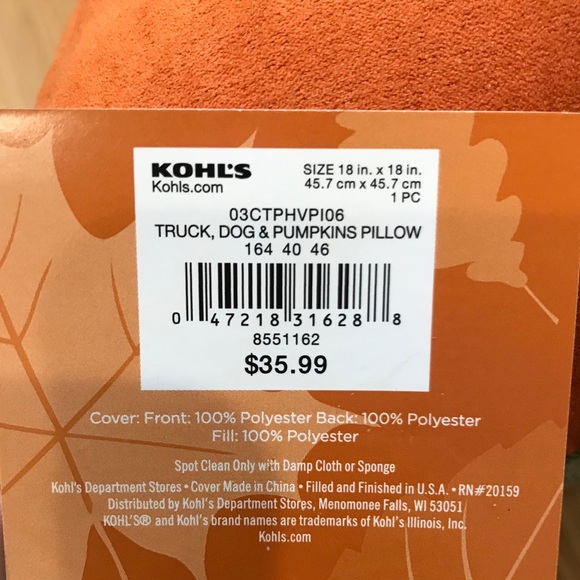 🎉Host Celebrate Fall Dog & Truck Pillow-NWT🎉 - Picture 12 of 13